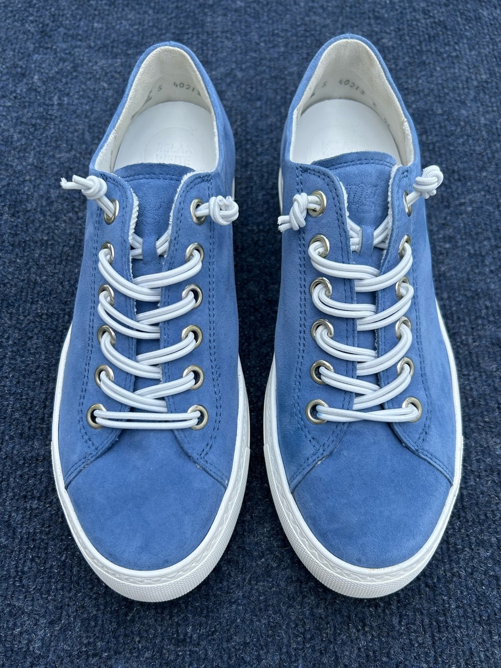 Paul Green Suede Sneakers in Denim Blue UK 5 US 7.5